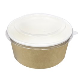 Tarrina de Cartón Kraft con Tapa PP 25 Oz/750ml (250 Uds)