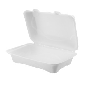 Envase Bisagra Caña de Azúcar 23x15x7,5cm (50 Uds)