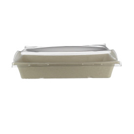 Bandeja Caña de Azúcar con tapa 750ml 220x160x60mm (90 Uds)