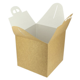 Caja Panettone de Cartón Kraft 1000g 21,5x21,5x21,5cm (100 Uds)