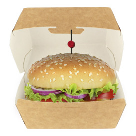 Caja Kraft para Hamburguesa 12x12x7 cm (25 Uds)
