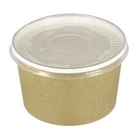 Tarrina de Cartón Kraft con Tapa PP 16 Oz/473ml (500 Uds)