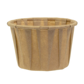 Tarrina de Papel Plisado Kraft de 60ml (250 Uds)