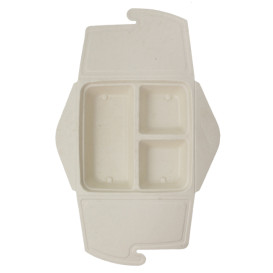 Envase Box to Go Caña de Azúcar 3C 21x21x4cm 900ml (100 Uds)
