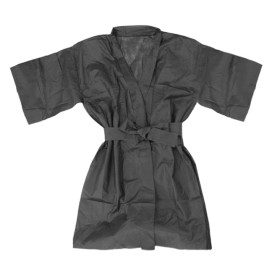 Bata Kimono en TST PP Con Cintas y Bolsillo Negro XL (1 Uds)