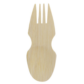 Tenedor Spork Bambú Degustación 9cm (240 Uds)