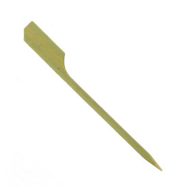 Pinchos de Bambú Decorados "Golf" Verde Natural 9cm (10.000 Uds)