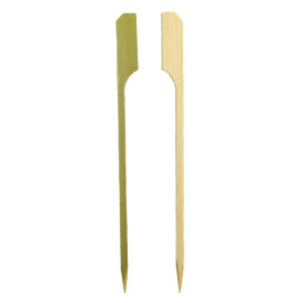 Pinchos de Bambú Decorados "Golf" Verde Natural 12cm (50 Uds)