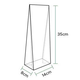 Bolsas Polipropileno Fondo Cuadrado 14x35+8cm G160 (1000 Uds)