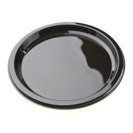 Plato Reutilizable PET Redondo Negro 23 cm (250 Uds)