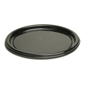 Plato Reutilizable PET Redondo Negro 26 cm (250 Uds)