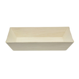 Bandeja de Madera 15,5x8,5x2,8cm 250ml (100 Uds)