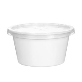 Tarrina PP Blanca para Salsas con Tapa 60ml (2.000 Uds)