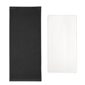 Sobre Portacubiertos con Servilleta Negro 11x25cm (100 Uds)