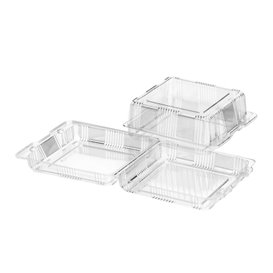 Envase Tapa Bisagra Repostería PET 18x9,5x6cm (220 Uds)
