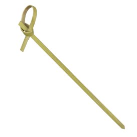 Pinchos de Bambú Lazo Natural 10cm en Expositor (2.500 Uds)