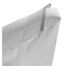 Bolsa de Papel Aluminio Antigrasa Plata 22,3+5x20cm (2000 Uds)