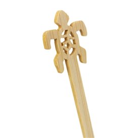 Agitador de Bambú Tortuga para Bebida 12cm (50 Uds)