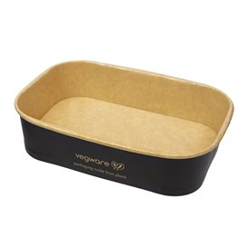 Envase Rectangular Negro 500 ml 17,3x12,1x4,3cm (300 Uds)