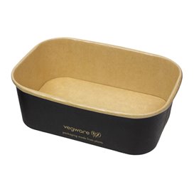 Envase Rectangular Negro 750 ml 17,3x12,1x5,7cm (50 Uds)
