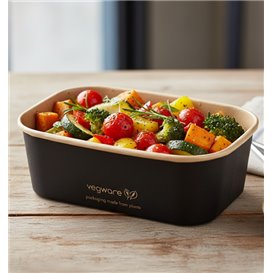 Envase Rectangular Negro 750 ml 17,3x12,1x5,7cm (300 Uds)