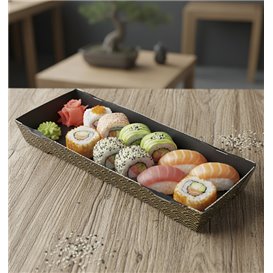 Envase para Sushi de Cartón ''Waves'' 22x9cm (400 Uds)