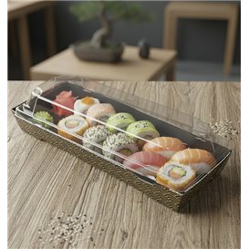 Tapa para Envase de Sushi rPET 22x9cm (50 Uds)