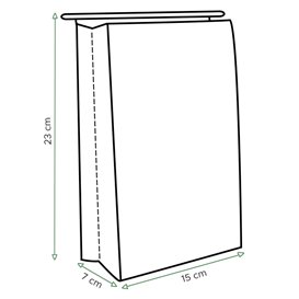 Bolsa SOS Kraft con Cierre 15+7x23cm (50 Uds)