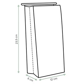Bolsa SOS Kraft con Cierre 12+6x23,5cm (50 Uds)