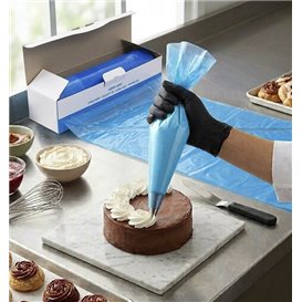Manga Pastelera PE en Rollo Azul 28x55cm (100 Uds)